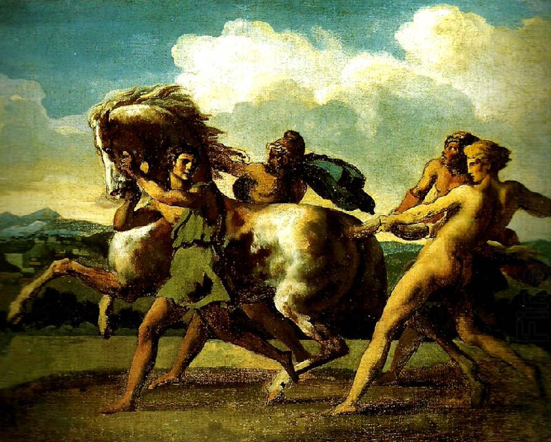 Theodore   Gericault heval arrete par des esclaves china oil painting image